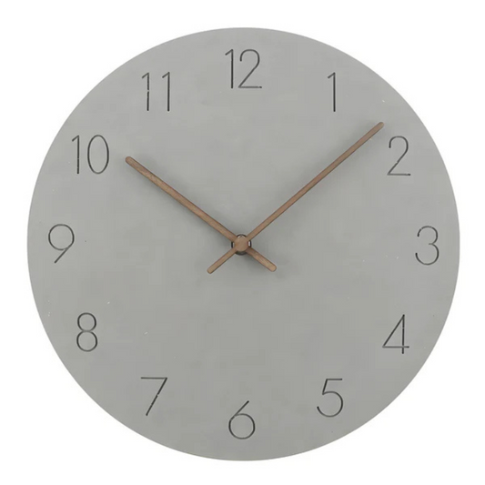 Minimalistyczny Zegar Ścienny z Drewnianą Ramą – Cichy Zegar na Ścianę do Salonu, 29 cm 0