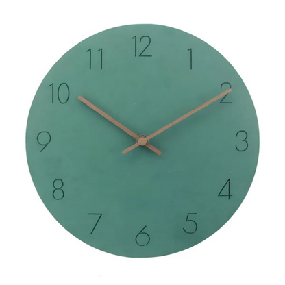 Minimalistyczny Zegar Ścienny z Drewnianą Ramą – Cichy Zegar na Ścianę do Salonu, 29 cm 4