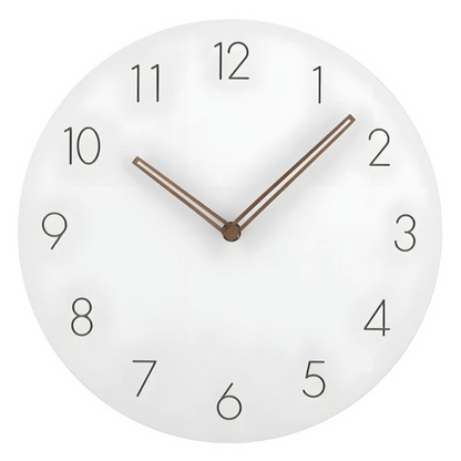 Minimalistyczny Zegar Ścienny z Drewnianą Ramą – Cichy Zegar na Ścianę do Salonu, 29 cm 6