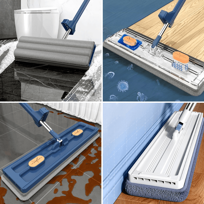 Mop z mikrofibry obrotowy 360° – skuteczne czyszczenie wszystkich rodzajów podłóg, łatwy w użyciu i przechowywaniu 2