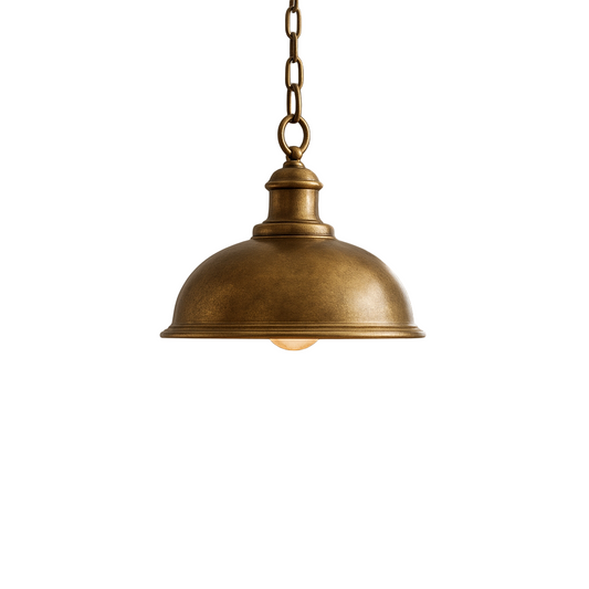 Mosiężna Lampa Vintage – Klasyczny Akcent do Salonu, Elegancka Wisząca Lampa z Ciepłym Światłem, Oświetlenie do Salonu 1