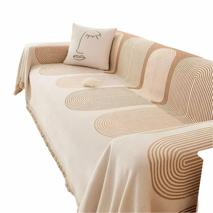 Narzuta na sofę z bawełny – Wodoodporna, miękka dekoracja do salonu | Stylowy akcent nordycki