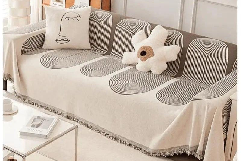 Narzuta na sofę z bawełny – Wodoodporna, miękka dekoracja do salonu | Stylowy akcent nordycki 4