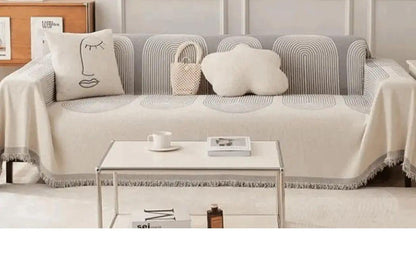 Narzuta na sofę z bawełny – Wodoodporna, miękka dekoracja do salonu | Stylowy akcent nordycki 6