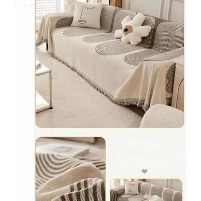Narzuta na sofę z bawełny – Wodoodporna, miękka dekoracja do salonu | Stylowy akcent nordycki 7