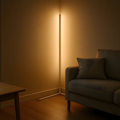 Nowoczesna Lampa Narożna Podłogowa LED – Zdalne Sterowanie, Energooszczędna Atmosfera w Salonie i Sypialni [lampa podłogowa] 3