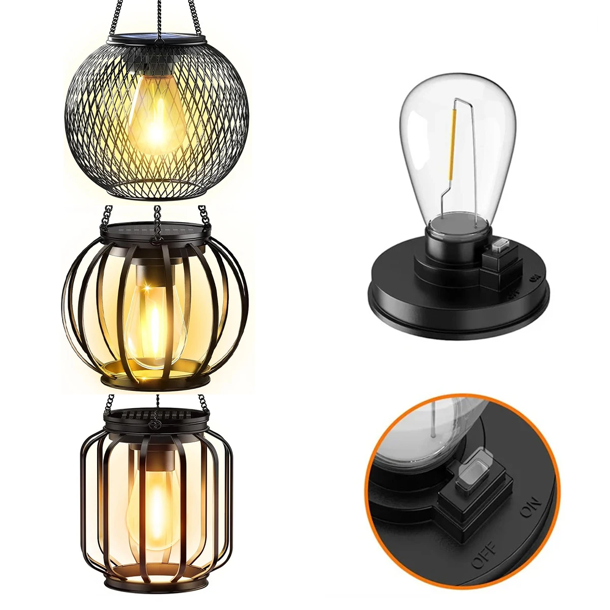 Nowoczesna Lampa Ogrodowa Solar LED z Czujnikiem Ruchu – Ciepłe Światło, Wodoodporna, Dekoracyjny Design 2