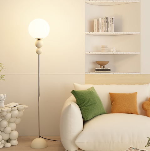 Nowoczesna Lampa Podłogowa z Metalu i Szkła – Elegancka Lampy Podłogowe do Salonu i Biura, Ø 25cm, Wysokość 150cm 9