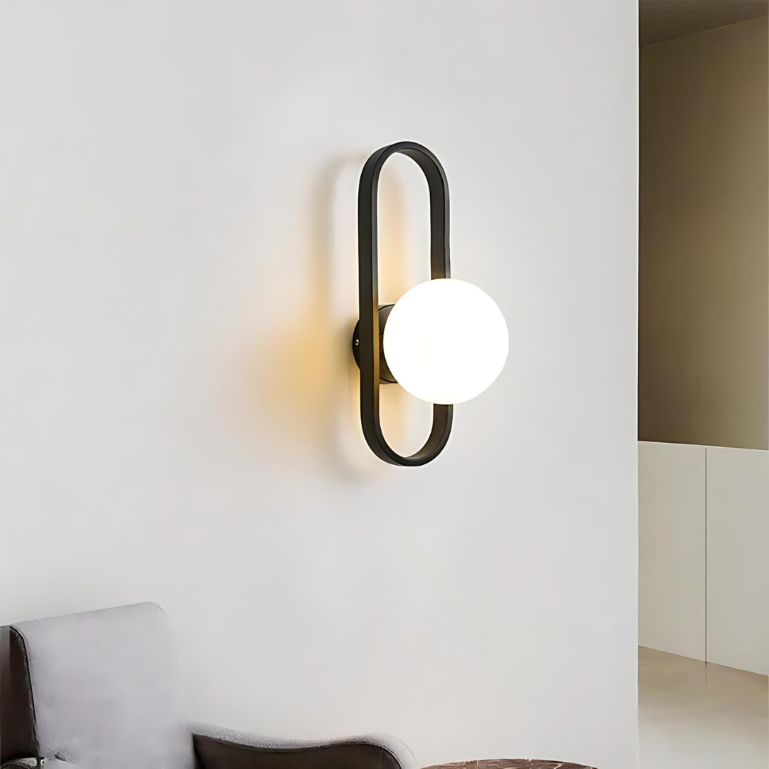 Nowoczesna Lampa Ścienna Camille z LED i Szklanym Designem – Minimalistyczny Kinkiet Ścienny do Sypialni lub Salonu 2