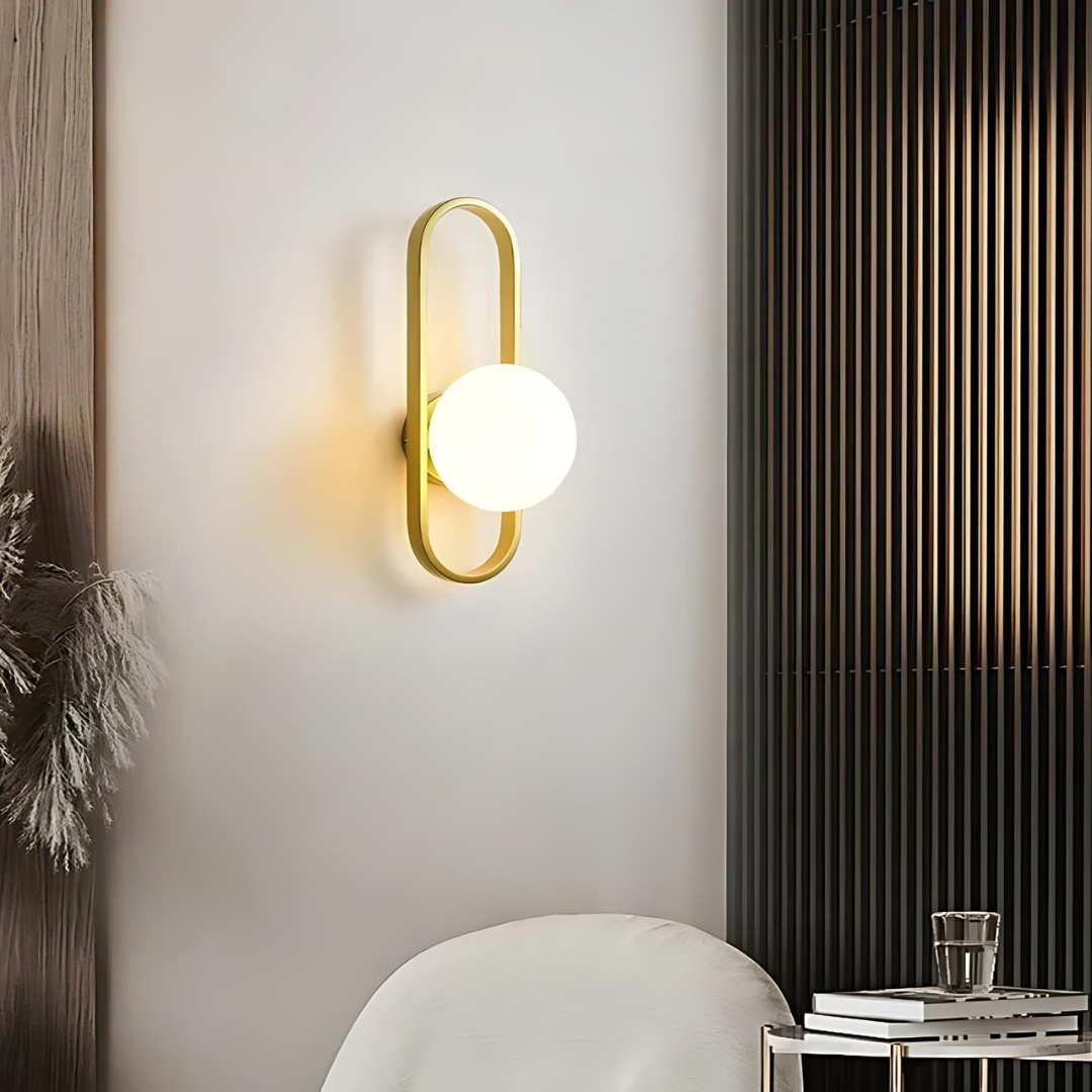Nowoczesna Lampa Ścienna Camille z LED i Szklanym Designem – Minimalistyczny Kinkiet Ścienny do Sypialni lub Salonu 3