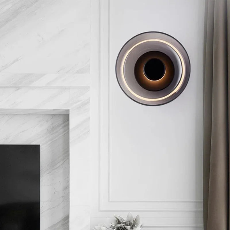 Nowoczesna Lampa Ścienna LED z Szkła, Kinkiet Ścienny w Szarym lub Złotym Wykończeniu – Elegancki Design do Sypialni i Salonu 3