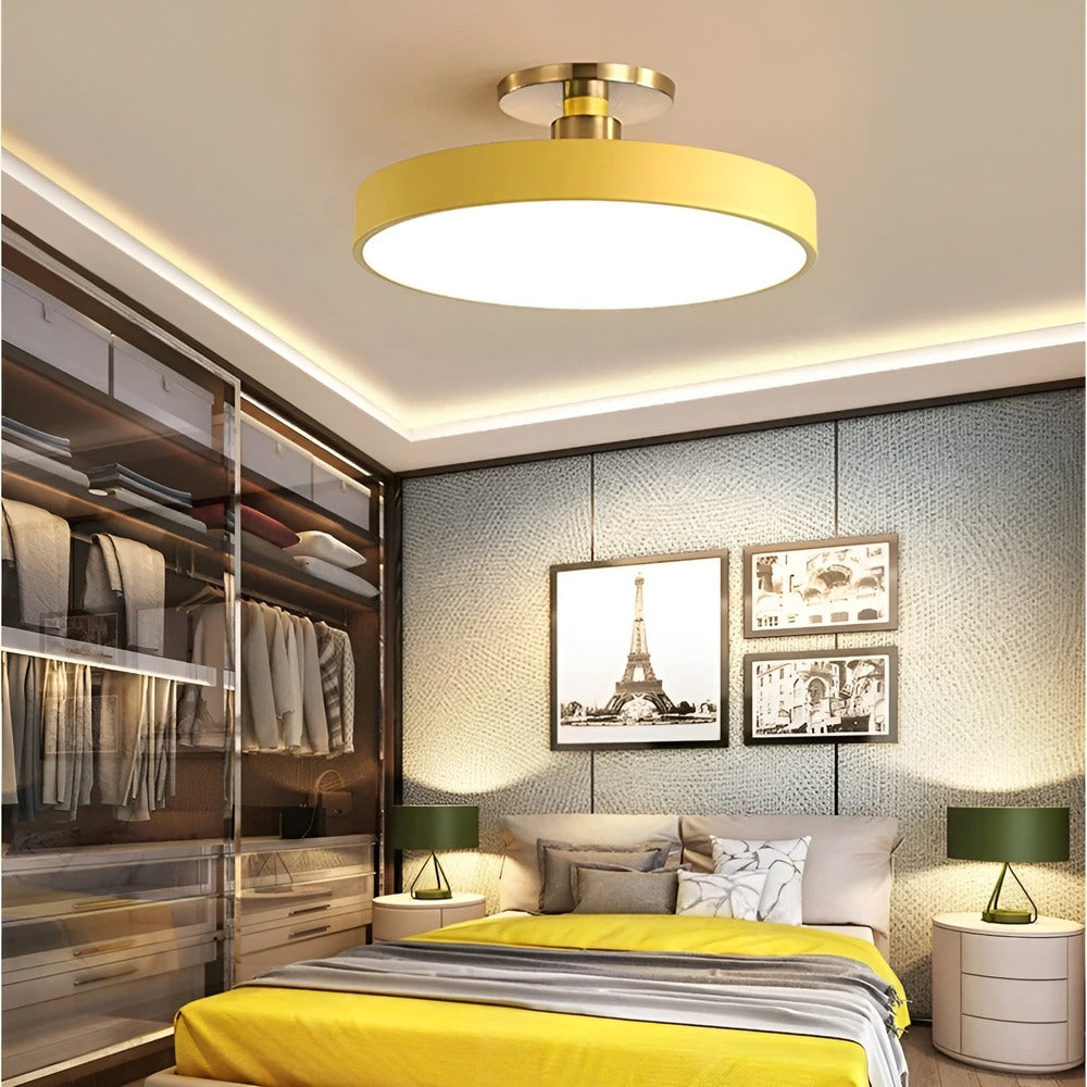 Nowoczesna Lampa Sufitowa LED CosmicCircle z Minimalistycznym Designem do Salonu – Eleganckie Oświetlenie w Trzech Kolorach 2