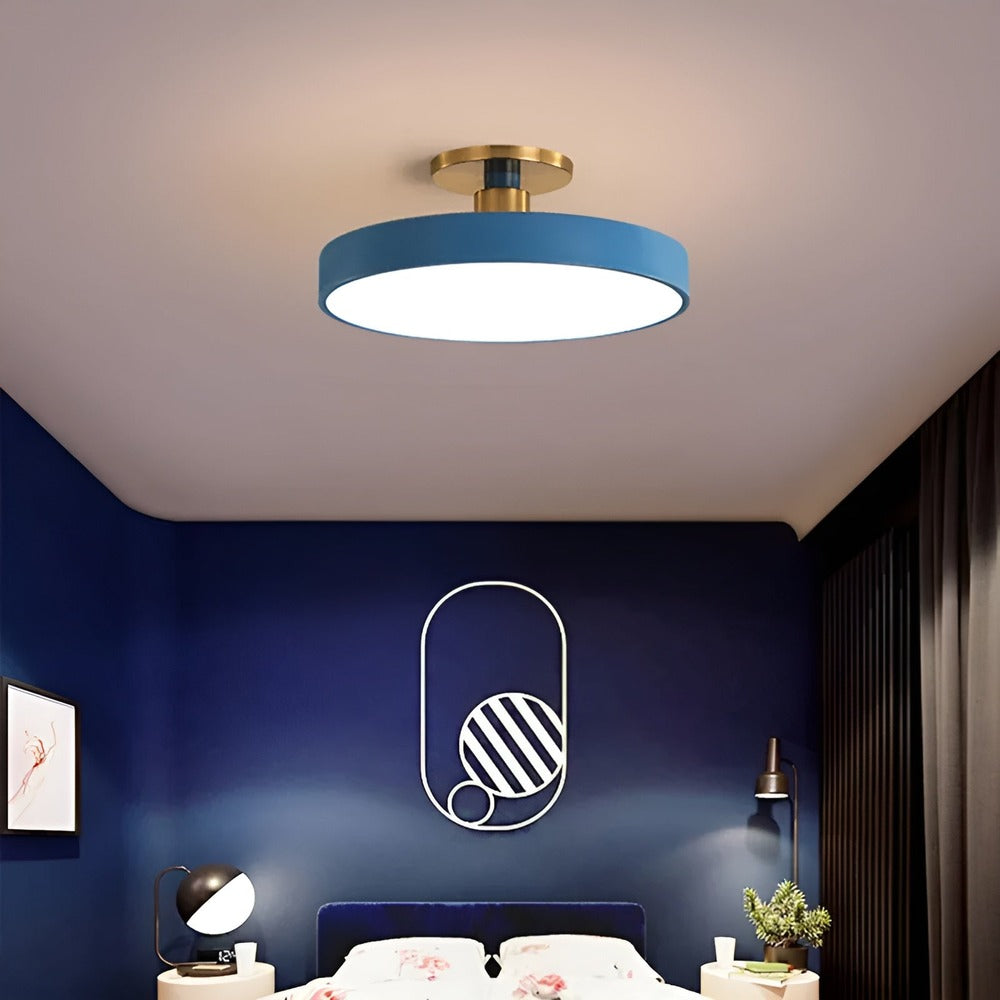 Nowoczesna Lampa Sufitowa LED CosmicCircle z Minimalistycznym Designem do Salonu – Eleganckie Oświetlenie w Trzech Kolorach 5