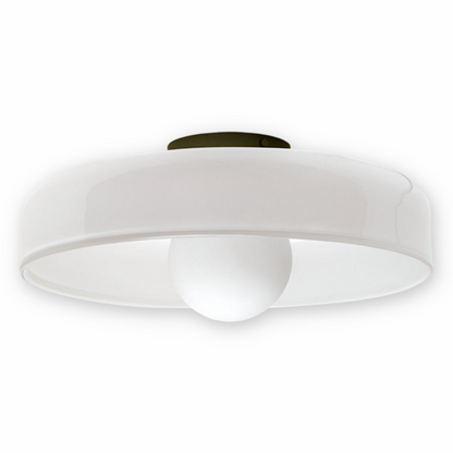 Nowoczesna Lampa Sufitowa LED Okrągła do Salonów i Sypialni, Energooszczędna, Elegancka, D25cm, Szkło-Kamień 11