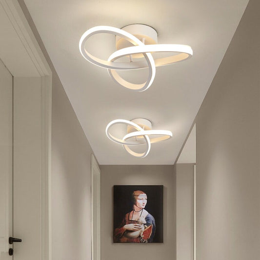 Nowoczesna Lampa Sufitowa LED z Regulacją Jasności – Idealna do Salonu i Sypialni, Trzy Pierścienie, Aluminium 0