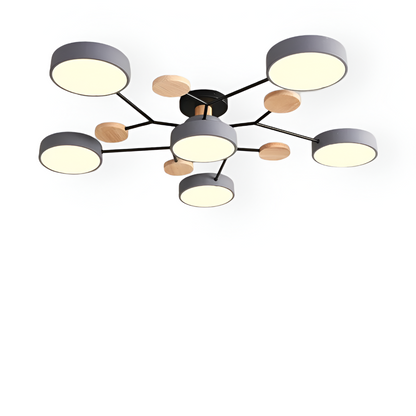 Nowoczesna Lampa Sufitowa LED z Regulacją Koloru – Elegancka Lampa do Salonu i Sypialni, Oświetlenie 800 Lumenów 0