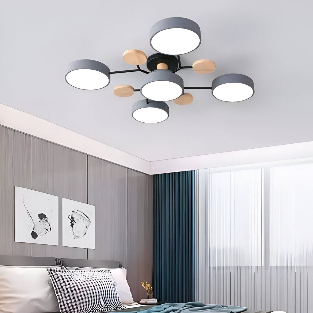 Nowoczesna Lampa Sufitowa LED z Regulacją Koloru – Elegancka Lampa do Salonu i Sypialni, Oświetlenie 800 Lumenów 5