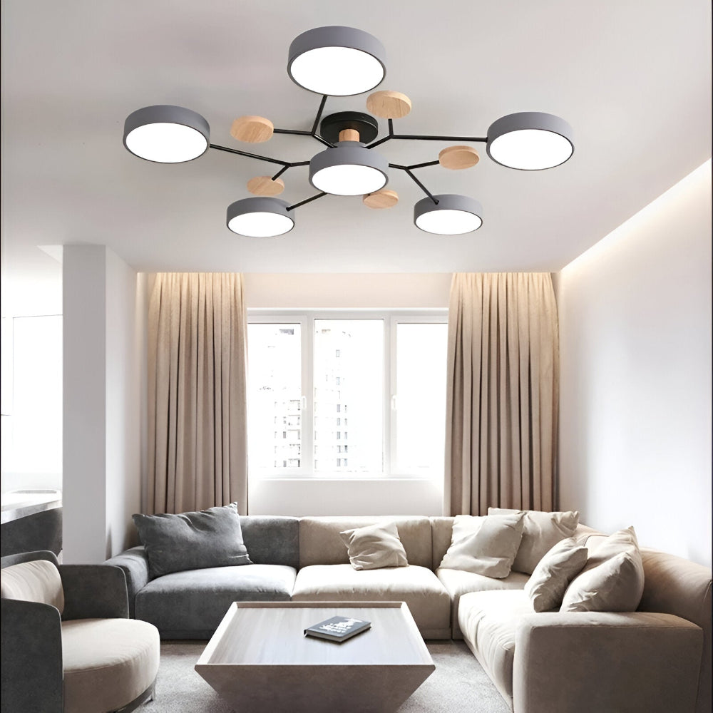 Nowoczesna Lampa Sufitowa LED z Regulacją Koloru – Elegancka Lampa do Salonu i Sypialni, Oświetlenie 800 Lumenów 8