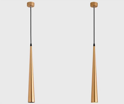Nowoczesna Lampa Wisząca LED z Aluminiowym Stożkiem – Stylowa Lampa do Salonu, Jadalni i Kuchni, Regulowane Oświetlenie 0