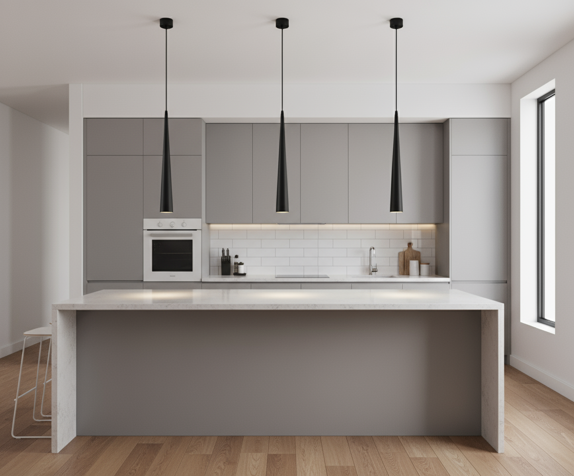 Nowoczesna Lampa Wisząca LED z Aluminiowym Stożkiem – Stylowa Lampa do Salonu, Jadalni i Kuchni, Regulowane Oświetlenie 2