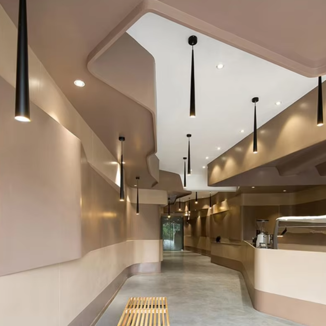 Nowoczesna Lampa Wisząca LED z Aluminiowym Stożkiem – Stylowa Lampa do Salonu, Jadalni i Kuchni, Regulowane Oświetlenie 3