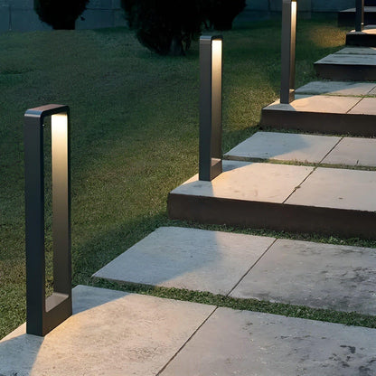 Nowoczesna lampa ogrodowa LED – Wodoodporna, aluminiowa lampa stojąca do oświetlenia tarasu i ścieżek, 50 cm wysokości 2