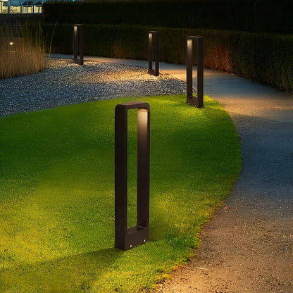 Nowoczesna lampa ogrodowa LED – Wodoodporna, aluminiowa lampa stojąca do oświetlenia tarasu i ścieżek, 50 cm wysokości 4