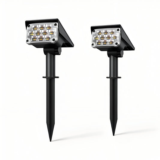 Nowoczesna lampa ogrodowa LED – Wodoodporna lampa słupek z czujnikiem zmierzchu, idealna do ogrodu i na taras 0