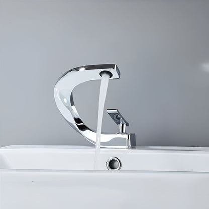 Nowoczesna mosiężna bateria umywalkowa – elegancki design z wylewką typu wodospad do łazienek 12