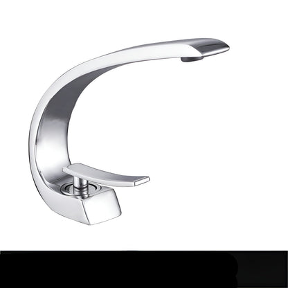 Nowoczesna mosiężna bateria umywalkowa – elegancki i oszczędzający miejsce design do łazienki | Ergonomiczna obsługa 0