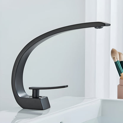 Nowoczesna mosiężna bateria umywalkowa – elegancki i oszczędzający miejsce design do łazienki | Ergonomiczna obsługa 2