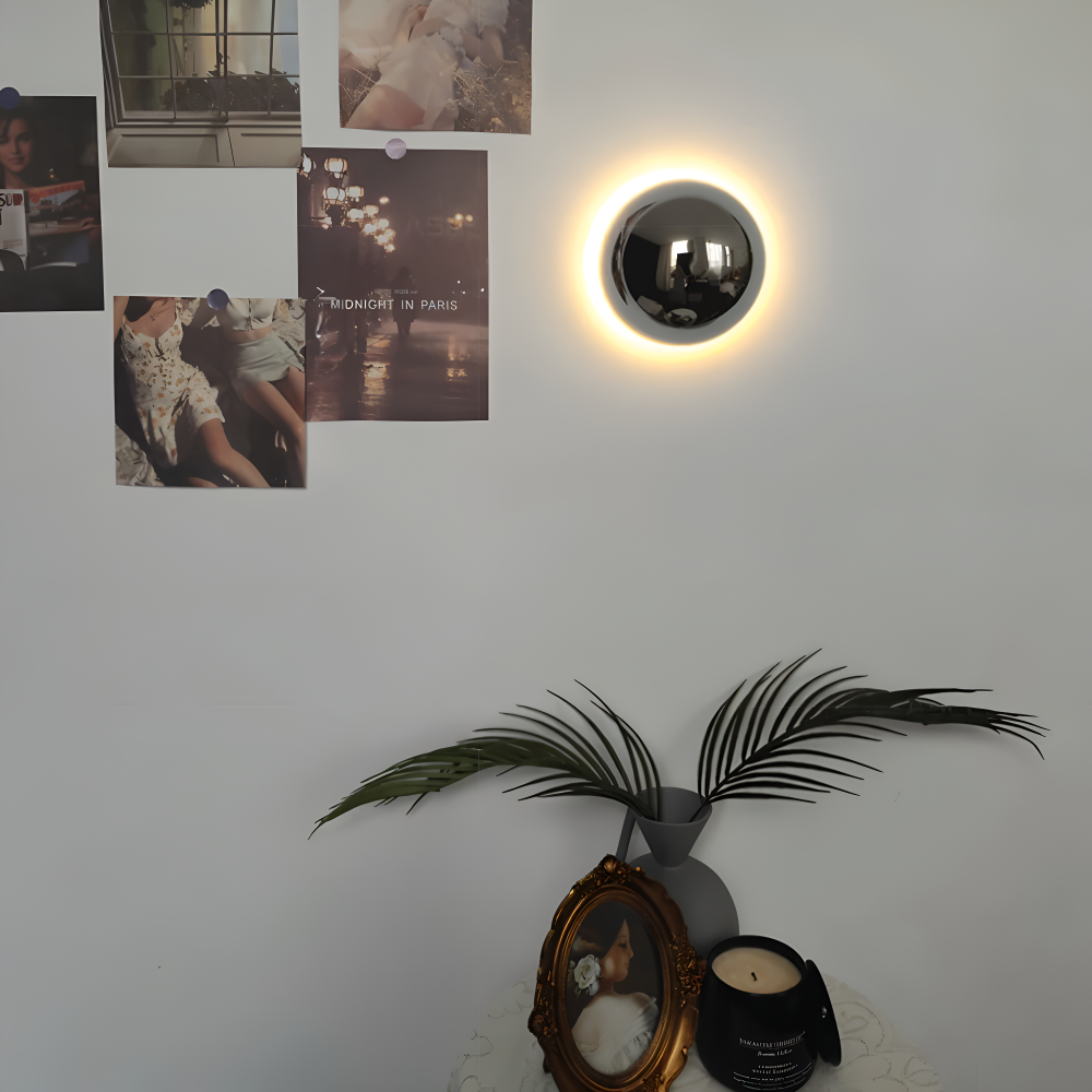 Nowoczesny Kinkiet LED Ścienny Lumicircle, Okrągłe Energooszczędne Oświetlenie do Sypialni i Salonu, 5W, Gorąca Biała 5