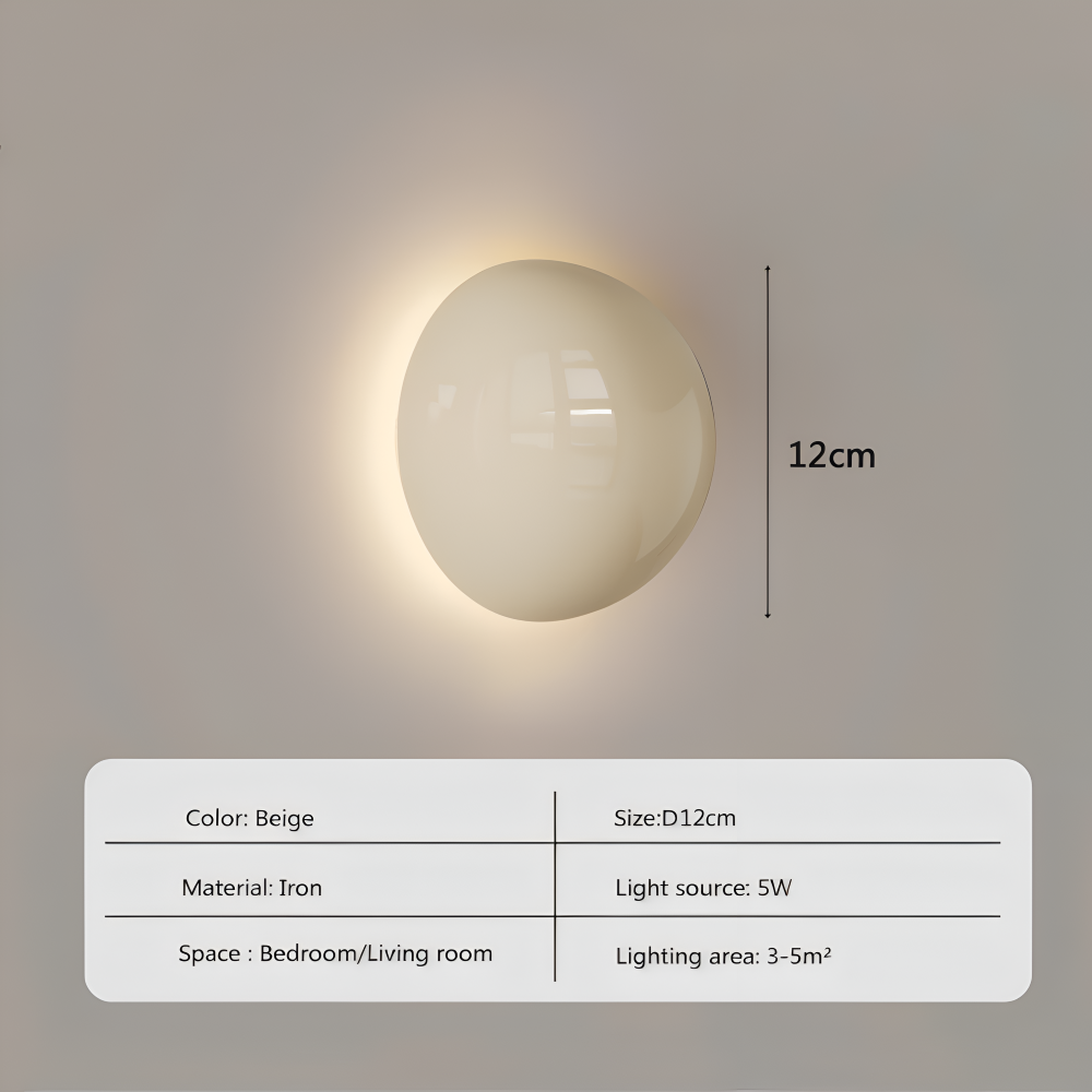 Nowoczesny Kinkiet LED Ścienny Lumicircle, Okrągłe Energooszczędne Oświetlenie do Sypialni i Salonu, 5W, Gorąca Biała 6