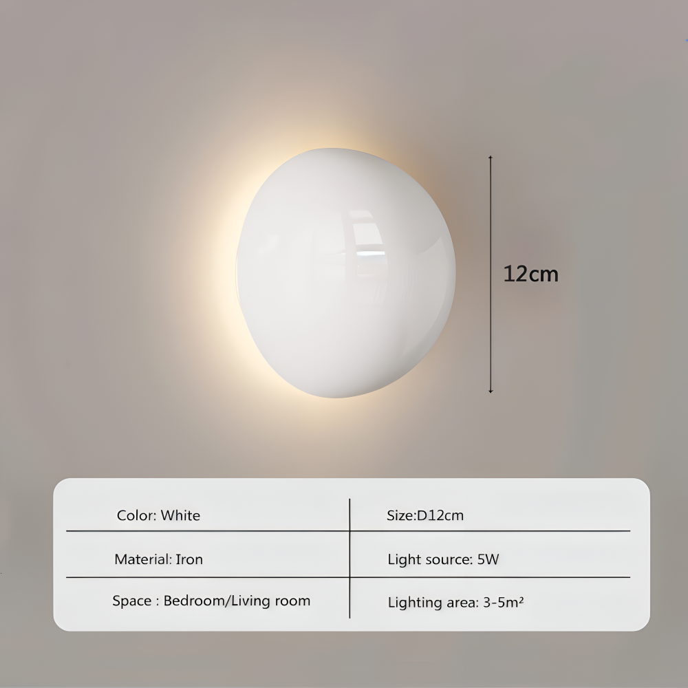 Nowoczesny Kinkiet LED Ścienny Lumicircle, Okrągłe Energooszczędne Oświetlenie do Sypialni i Salonu, 5W, Gorąca Biała 8