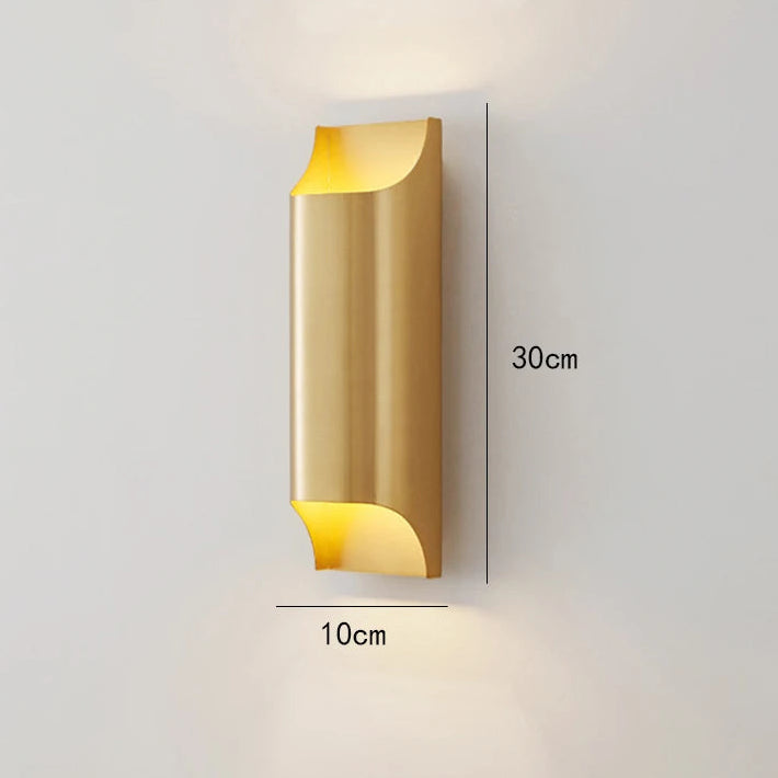 Nowoczesny Kinkiet Ścienny LED z Mosiądzu w Czarnym i Złotym Kolorze – Lampa na Ścianę do Foyer i Wnętrz Mieszkalnych 4