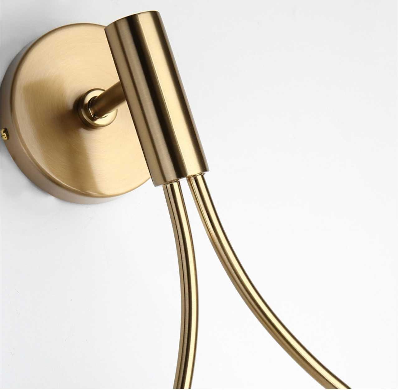 Nowoczesny Kinkiet Ścienny Lampa na Ścianę w Stylu Nordyckim – Czarny i Złoty Metalowy Kinkiet do Sypialni i Salonu 3