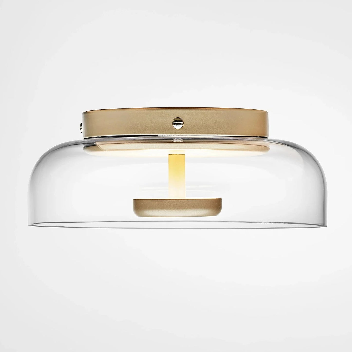 Nowoczesny Plafon LED Sufitowy z Szkła w Dymionej Szarości lub Bursztynie – Eleganckie Oświetlenie do Przedpokoju 2