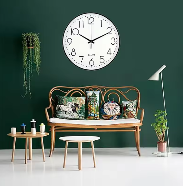 Nowoczesny Zegar Ścienny Kwarcowy z Cichym Mechanizmem – Minimalistyczny Zegar na Ścianę do Salonu i Biura 2
