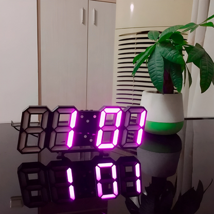 Nowoczesny Zegar Ścienny LED 3D – Cyfrowy Zegar na Ścianę do Salonu i Biura, Minimalistyczny Design 4