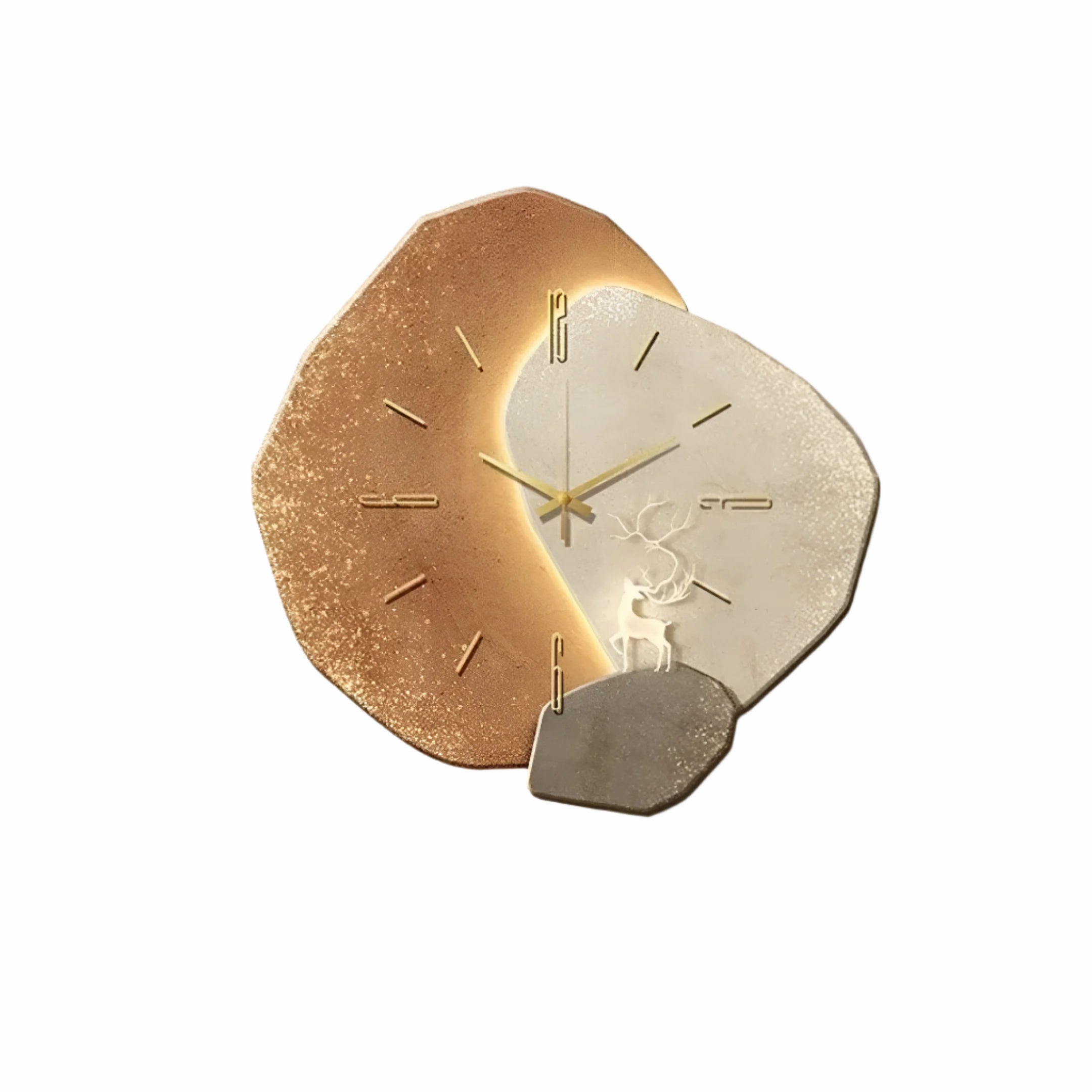 Nowoczesny Zegar Ścienny z LED z Naturalnego Drewna – Stylowy Zegar do Salonu i Minimalistycznych Wnętrz