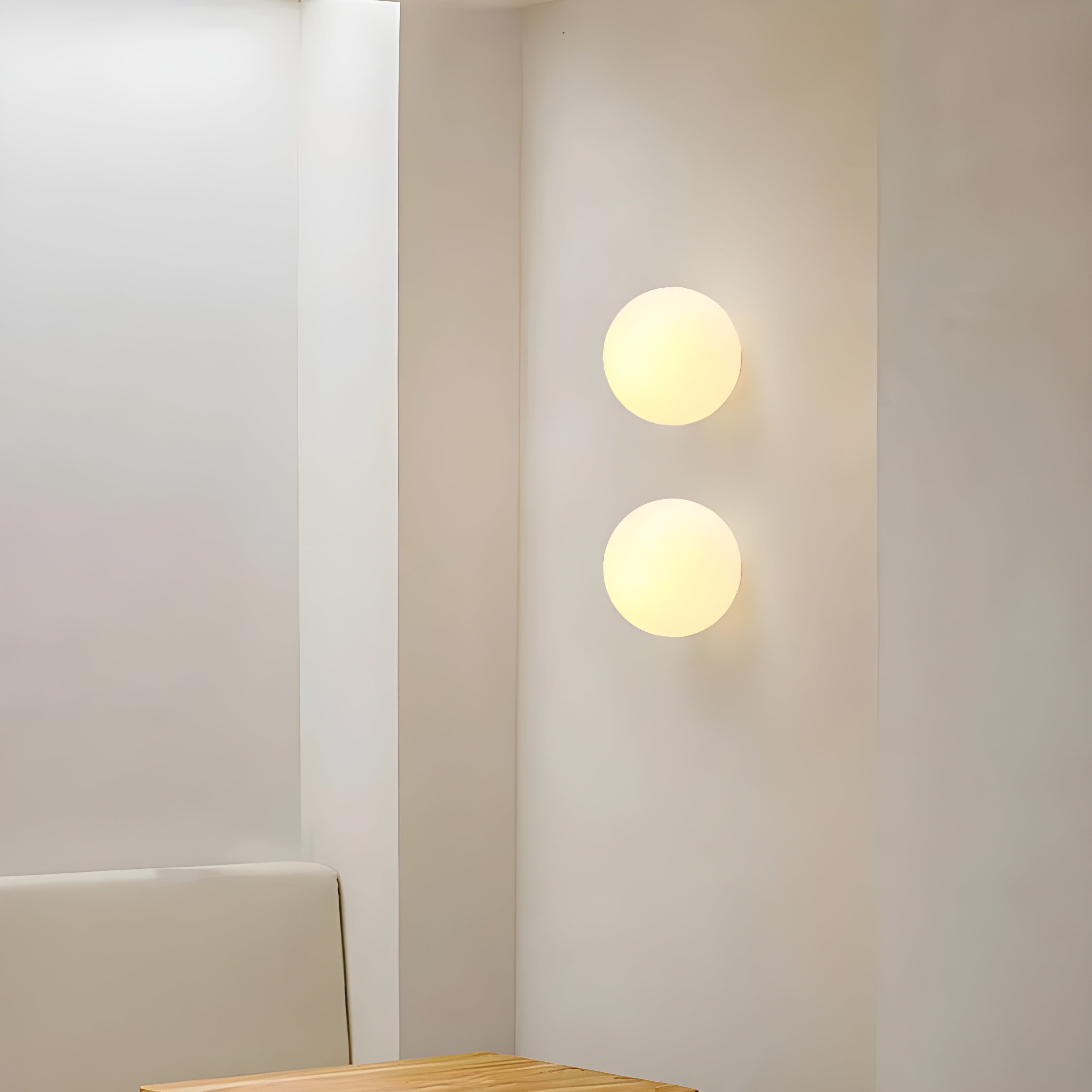 Okrągły Kinkiet Nowoczesny do Sypialni – Elegancki Szklany Design, Łatwa Instalacja Kinkiet Ścienny 0