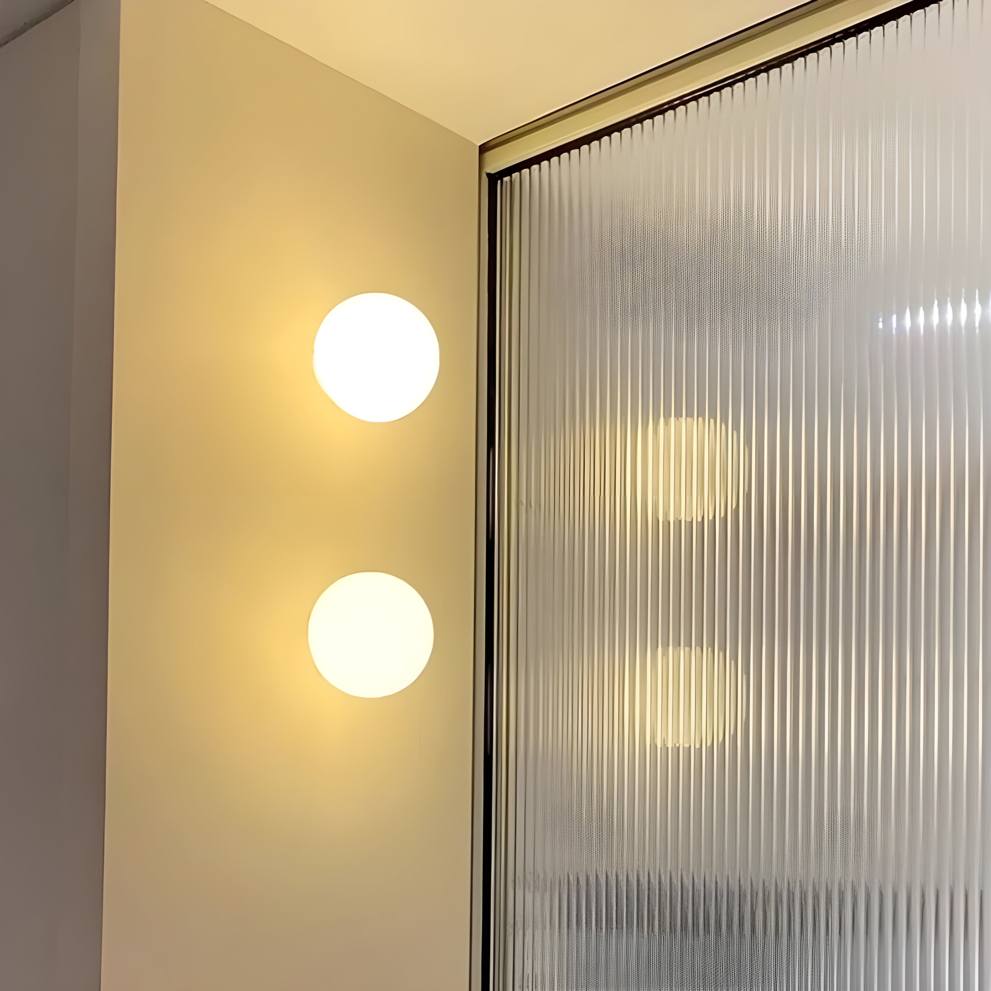 Okrągły Kinkiet Nowoczesny do Sypialni – Elegancki Szklany Design, Łatwa Instalacja Kinkiet Ścienny 7