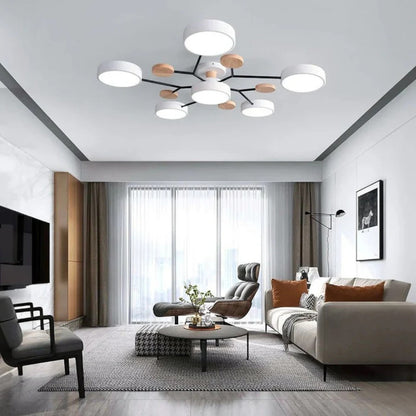 Okrągły Żyrandol LED do Salonów – Nowoczesny Styl i Równomierne Oświetlenie Żyrandol do Salonu 2