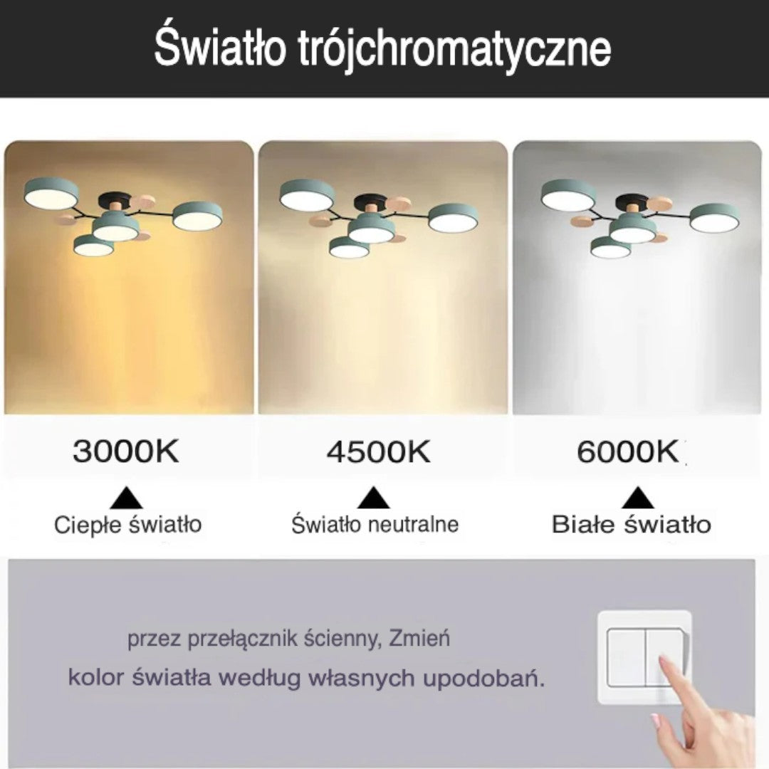 Okrągły Żyrandol LED do Salonów – Nowoczesny Styl i Równomierne Oświetlenie Żyrandol do Salonu 4