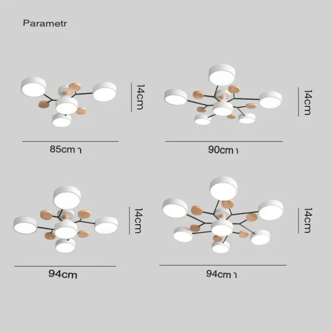 Okrągły Żyrandol LED do Salonów – Nowoczesny Styl i Równomierne Oświetlenie Żyrandol do Salonu 7