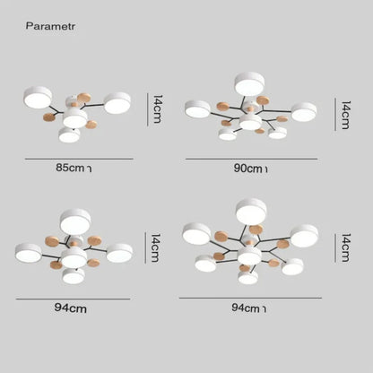Okrągły Żyrandol LED do Salonów – Nowoczesny Styl i Równomierne Oświetlenie Żyrandol do Salonu 7