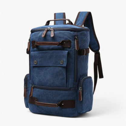 Plecak Damski VintageCanvas na Laptopa – Stylowy Plecak Szkolny z Ergonomicznymi Paskami, Przestronna Komora na 38 cm Laptop 0