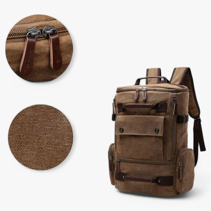Plecak Damski VintageCanvas na Laptopa – Stylowy Plecak Szkolny z Ergonomicznymi Paskami, Przestronna Komora na 38 cm Laptop 5
