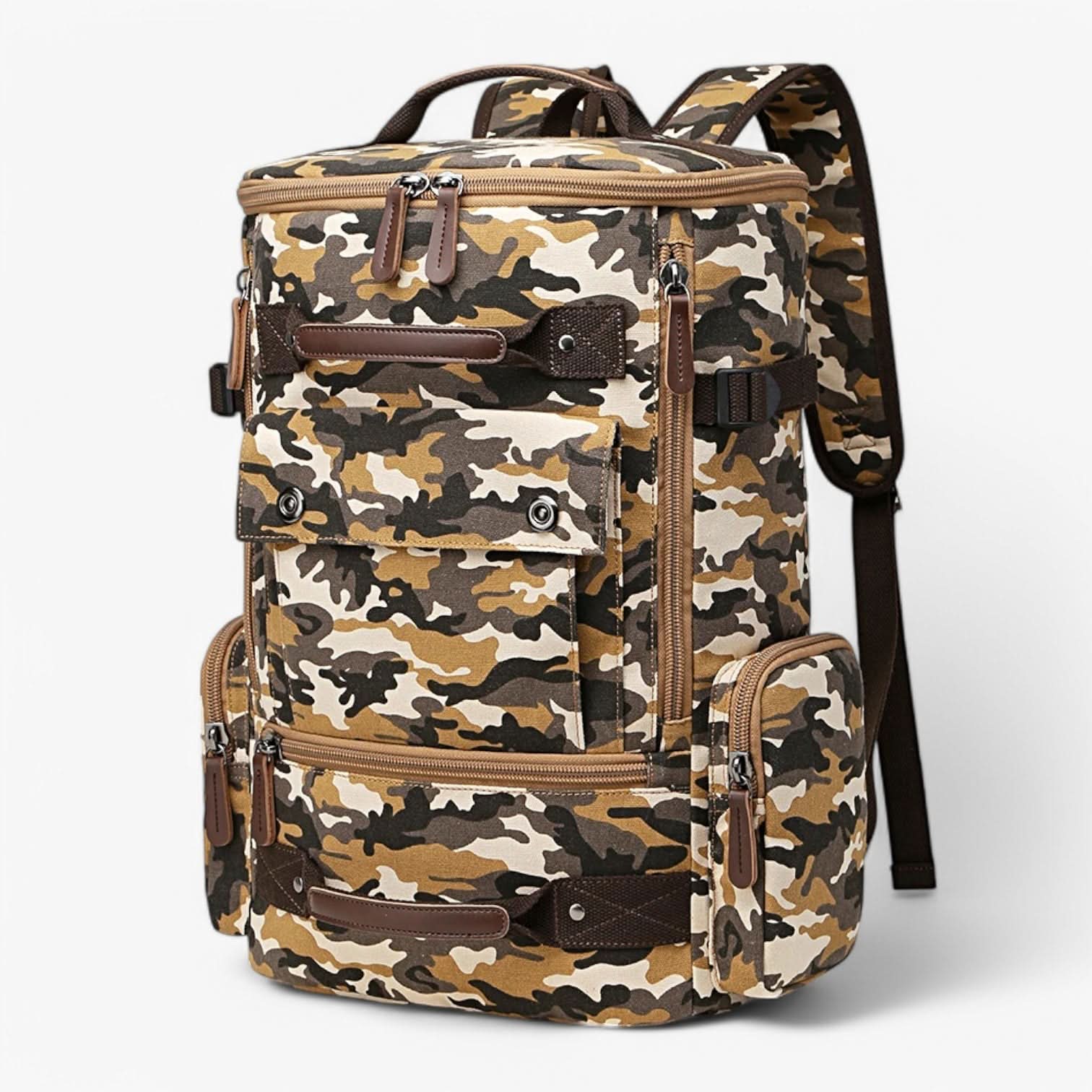Plecak Damski VintageCanvas na Laptopa – Stylowy Plecak Szkolny z Ergonomicznymi Paskami, Przestronna Komora na 38 cm Laptop 6