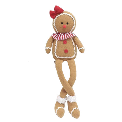 Pluszowa Zawieszka Świąteczna w Kształcie Piernikowego Ludzika – Urocza Dekoracja na Choinkę i Drzwi 7